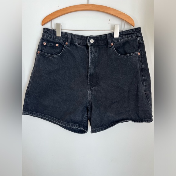 Black Denim Women's Shorts - Picture 3 of 4